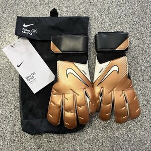 Nike GK Grip 3 Goalkeeper Gloves Soccer Football Size 10 FB2998-010 Black Gold